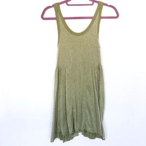 Free People Beach Green Shimmer Tank Dress